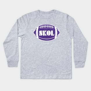 SKOL Retro Football - Yellow Kids Long Sleeve T-Shirt